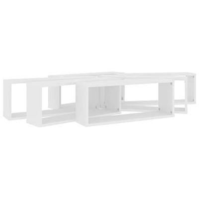 Wandschappen kubus 6 st 60x15x23 cm spaanplaat wit Wandschappen kubus 6 st 60x15x23 cm spaanplaat wit