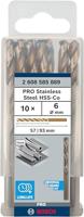 Bosch Accessories 2608585889 HSS Metaal-spiraalboor 6 mm Gezamenlijke lengte 93 mm Kobalt DIN 338 Cilinderschacht 10 stuk(s) - thumbnail