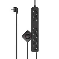 Hama Stekkerdoos 6-voudig Voetschakelaar 3 M (2x 1,5m Incl. Schakelaar) Zwart - thumbnail