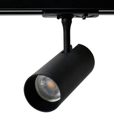 LED Railarmatuur met GU10 fitting - Cilindro Zwart - 1-fase LED Railarmatuur met GU10 fitting - Cilindro Zwart - 1-fase