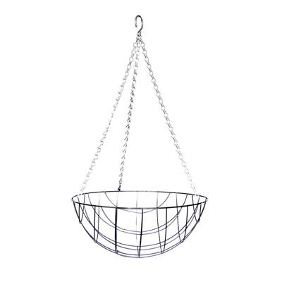 Hanging basket zwart gecoat metaal - L Hanging basket zwart gecoat metaal - L