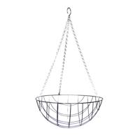 Hanging basket zwart gecoat metaal - L - thumbnail