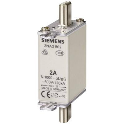 Siemens 3NA3801 Zekeringsinzetstuk Afmeting zekering : 000 6 A 500 V/AC, 250 V/DC 3 stuk(s) Siemens 3NA3801 Zekeringsinzetstuk Afmeting zekering : 000 6 A 500 V/AC, 250 V/DC 3 stuk(s)