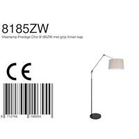 Steinhauer Verstelbare vloer schemerlampPrestige Chic 35cm zwart met taupe - 8185ZW - thumbnail