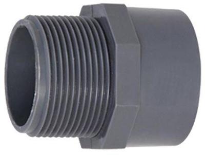 PVC puntstuk met buitendraad - 32 mm x 1 1/4" - 16 ato