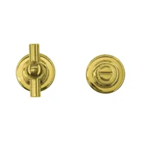 Hdd Pro WC Garnituur Rond Retro 36 Mm Classic Petra Om Messing Gepolijst Niet Vernist - thumbnail