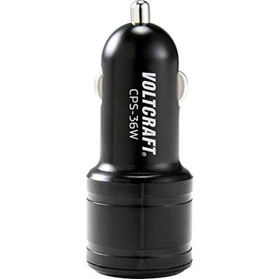 VOLTCRAFT CPS-36W USB-oplader 36 W 2x USB-A Zwart Auto VOLTCRAFT CPS-36W USB-oplader 36 W 2x USB-A Zwart Auto