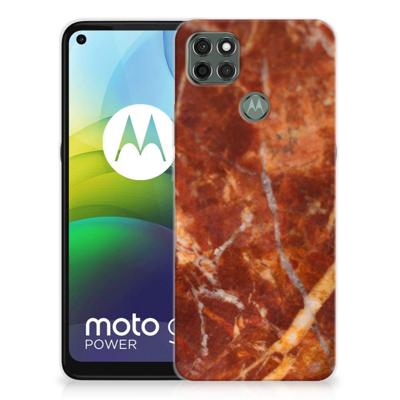 Motorola Moto G9 Power | TPU | Siliconen hoesje | Marmer Bruin