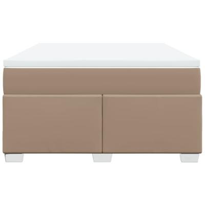 Boxspring met matras kunstleer cappuccinokleurig 160x200 cm