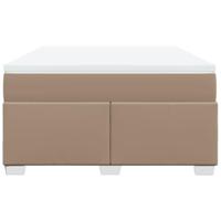 Boxspring met matras kunstleer cappuccinokleurig 160x200 cm - thumbnail