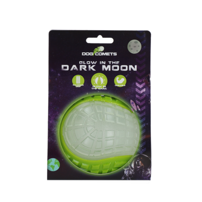 Dog Comets Glow in the Dark Moon Green L Dog Comets Glow in the Dark Moon Green L