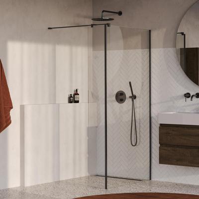 Brauer Oblivion - Inloopdouche - Helder Glas - 100 x 200 cm - met Zijwand 40 cm - incl. Glascoating - PVD Gunmetal Geborsteld