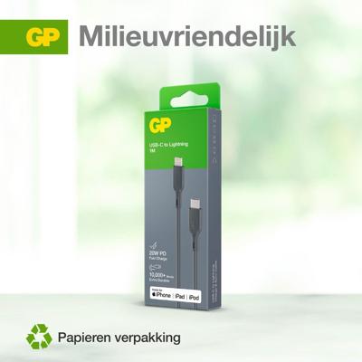 GP GPCBCL1PGYUSB221 USB-laadkabel USB 2.0 USB-C stekker, Apple Lightning stekker 1.00 m Grijs GP GPCBCL1PGYUSB221 USB-laadkabel USB 2.0 USB-C stekker, Apple Lightning stekker 1.00 m Grijs