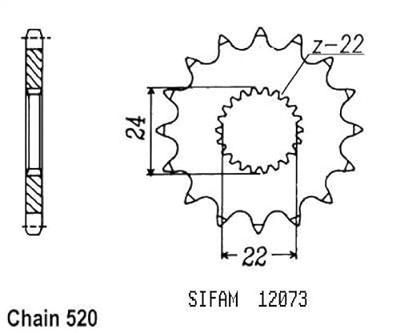 ESJOT Sprocket 520 15z standard