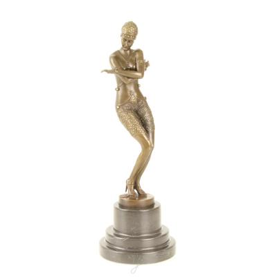 BRONZEN BEELD VAN EEN VERLEGEN DANSERES BRONZEN BEELD VAN EEN VERLEGEN DANSERES