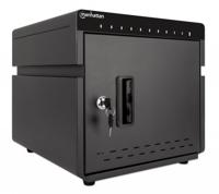 Manhattan USB-C laadkast voor 10 apparaten (iPad tot 11"), ook voor tablets en smartphones, vakken 264×22×235 mm, laadkabels niet inbegrepen (USB-C-kabel 354868 aanbevolen), afsluitbaar, alternatief voor laadtrolley, EU/UK-stroomkabels inbegrepen - thumbnail