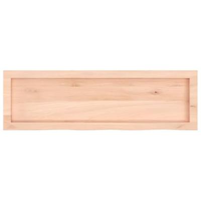 Wandschap 100x30x(2-4) cm onbehandeld massief eikenhout