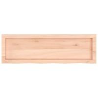 Wandschap 100x30x(2-4) cm onbehandeld massief eikenhout - thumbnail