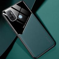 Voor OPPO A53 (2020) All-inclusive Leder + Organic Glass Protective Case met metalen ijzeren plaat(groen) - thumbnail