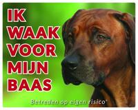 Rhodesian Ridgeback Waakbord - Ik waak voor mijn - thumbnail
