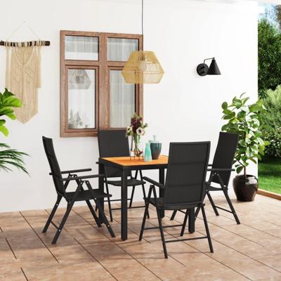5-delige Tuinset zwart en bruin