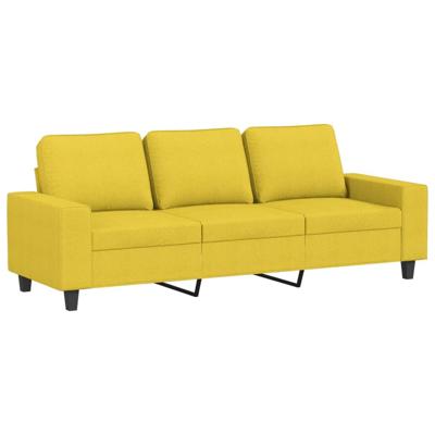 3-delige Loungeset stof lichtgeel