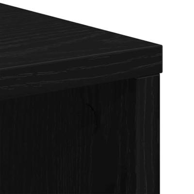 Opbergkast met wiel Zwart Eiken 60 x 53 x 72,5 cm Bewerkt hout