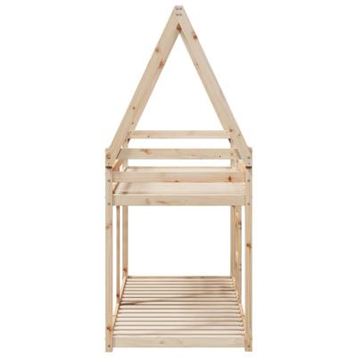 Stapelbedframe zonder matras massief grenenhout 90x190 cm