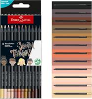 Faber Castell Kleurpotlood Black Edition - 12 stuks huidskleurtinten - thumbnail