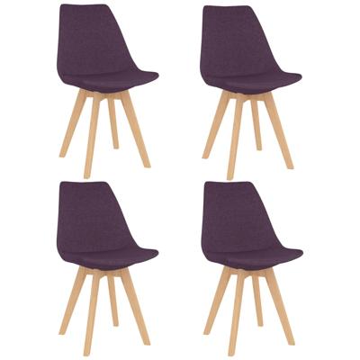 Vidaxl Eetkamerstoelen 4 St Stof Paars Vidaxl Eetkamerstoelen 4 St Stof Paars