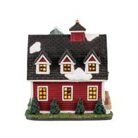 Lemax red barn veterinary hospital verlicht kersthuisje Harvest Crossing 2024 - thumbnail