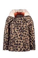 Like Flo Meisjes winterjas met capuchon - Alexa - Hazelnoot panter - thumbnail