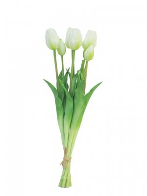 Bosje Tulpen Tulp Duchesse 47 cm creme kunstbloem Buitengewoon de Boet - Buitengewoon de boet