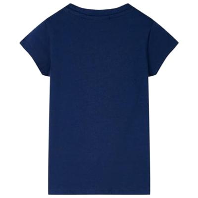 Kindershirt met hondenprint 116 marineblauw