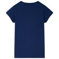 Kindershirt met hondenprint 116 marineblauw - thumbnail