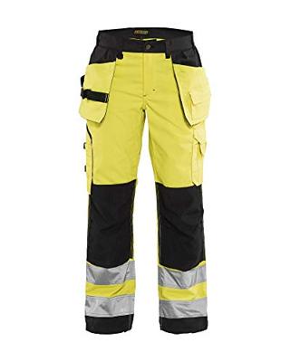 Blåkläder Dames werkbroek High-Vis met spijkerzakken 71561811 | High-Vis Geel/Zwart | Maat 40 - 7330509502679