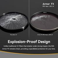 NiSi Armor FX UV-filter 49 mm - explosiebestendig UV-beschermingsfilter, lensfilter met meerlaagse nano-coating aan beide zijden en lensbescherming - thumbnail
