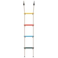Touwladder voor kinderen met 4 sporten meerkleurig - thumbnail