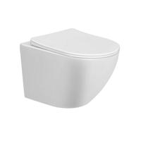 Wandcloset BWS Randloos Wit Compact 48cm | Bano met Soft Close zitting Wit - thumbnail