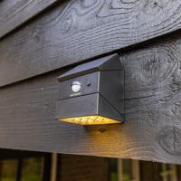 Cubos Solar LED Wandlamp - 2.5W 300lm - 2700K/4000K/6000K - IP65 - Zwart - Downlight - thumbnail