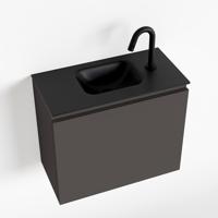 MONDIAZ OLAN 60cm toiletmeubel dark grey. LEX wastafel urban midden 1 kraangat - thumbnail