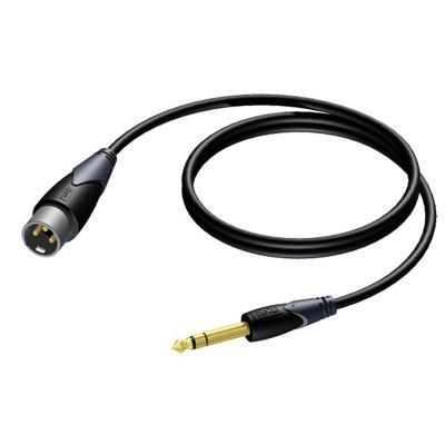 Procab CLA724/3 verloopkabel 1x XLR male naar 1x Stereo jack 3m