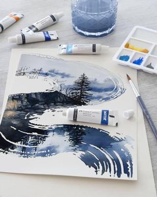 Faber Castell fc-169624 aquarelverf 24 tubes + mengpalet en penseel