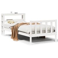 Bedframe zonder matras massief grenenhout wit 90x190 cm - thumbnail