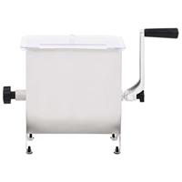 Vleesmixer handmatig 20 L roestvrij staal zilverkleurig - thumbnail