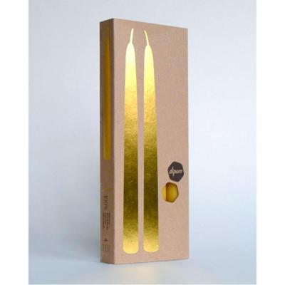 Bijenwas Dinerkaars wit in geschenkverpakking Ø2,2 x 25cm - 2 kaarsen