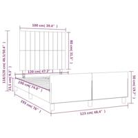Bedframe zonder matras 120x190 cm fluweel zwart - thumbnail