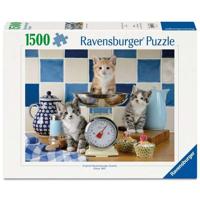 Ravensburger - Puzzel voor volwassenen - Puzzel van 1500 stukjes - Kittens in de keuken - Vanaf 14 jaar - Puzzel van premium kwaliteit - 12001708 - thumbnail