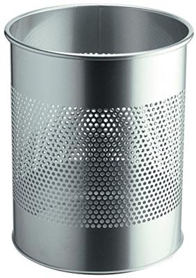Durable 338123 Prullenbak 15 l (Ø) 165 mm RVS Zilver 1 stuk(s)