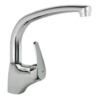 Keukenkraan Tres ECO | Opbouw | 360° Draaibaar | Mengkraan | 1-hendel | Rond | Chroom - thumbnail